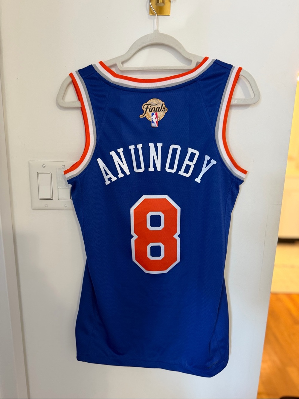 NBA Blue Jersey with Orange Accents 2026 FINALS JERSEY. OG ANUNOBY